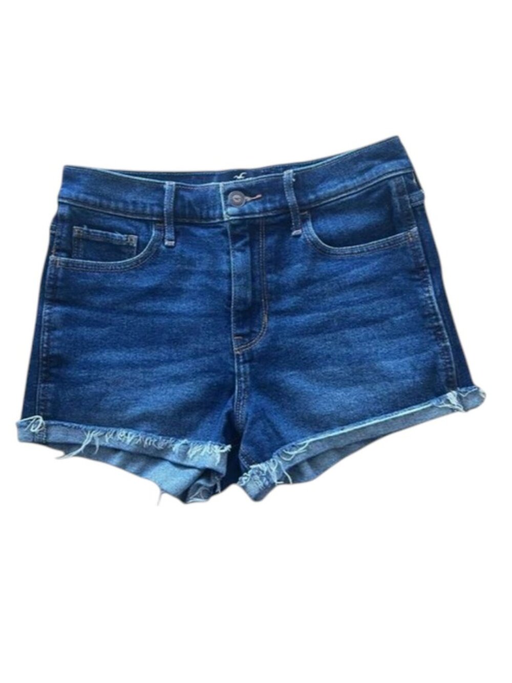Hollister High Rise Vintage Stretch Denim Shorts Blue W27 Size 5